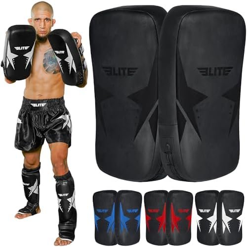 Train Like a Pro with Elite Sports Kickboxing Kick Pads – Maximum Comfort and Shock Absorption Guaranteed!