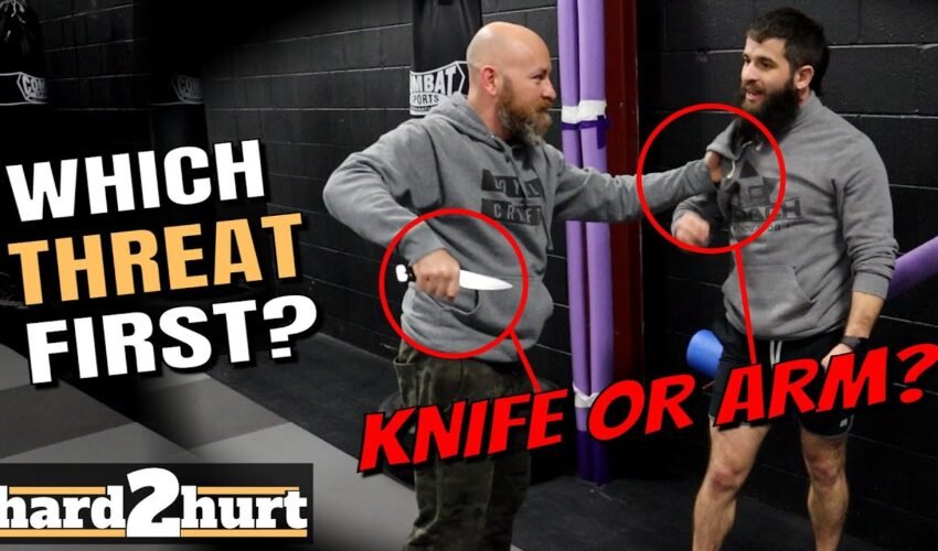 Self Defense against a Knife Attack When They Grab and Stab!