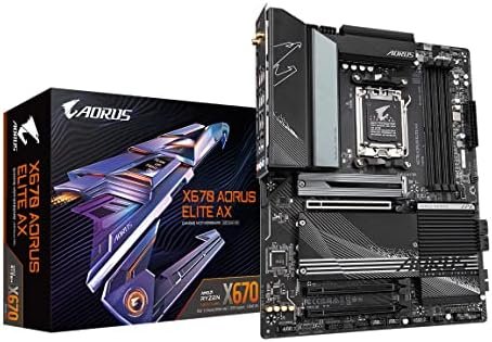 Upgrade to Unparalleled Performance with GIGABYTE X670 AORUS Elite AX Gaming Motherboard – AMD AM5 Socket, DDR5 Compatible, Next Gen Connectivity, and 5-Year Warranty!